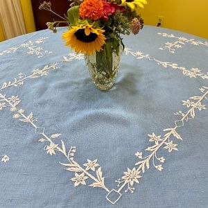 Vintage Handmade Tablecloth / Table square 44x46